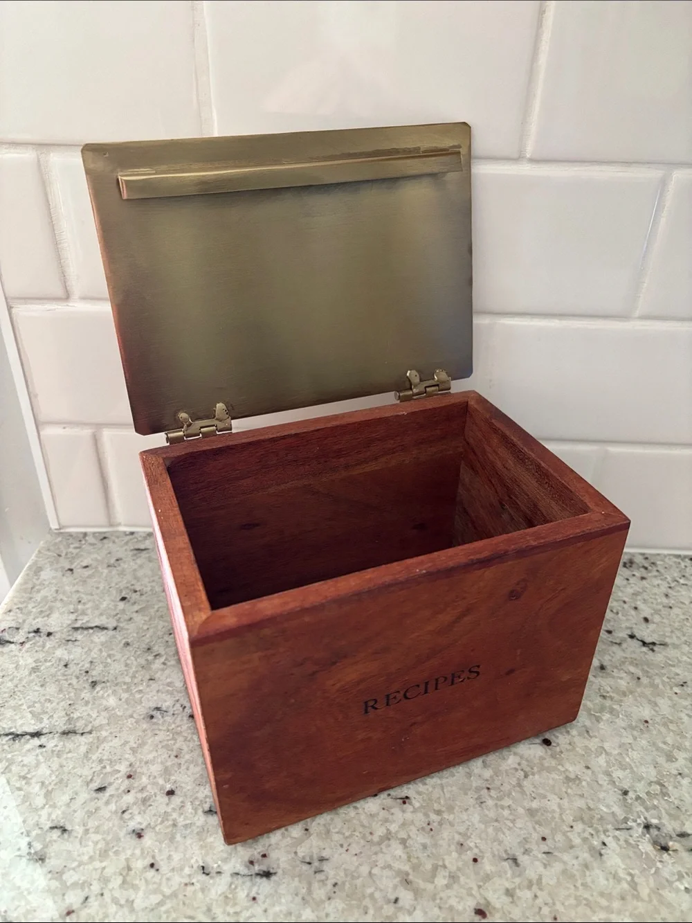 Heart & Hand with Magnolia wood recipe box